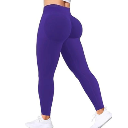 Calça Legging Feminina Seamless para Yoga – Cintura Alta em Três Seções, Modeladora e Levanta Bumbum