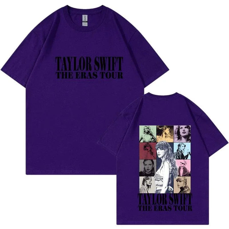 Camiseta Manga Curta Turnê Mundial Taylor Swift: Estilo Unissex para Fãs - Loja Universo 4V