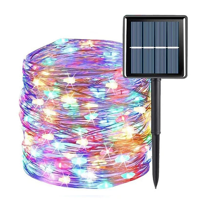 Luzes de Fada Solares para Jardim - Iluminação à Prova D'Água para Decoração Externa 32m/22m/11m/7m