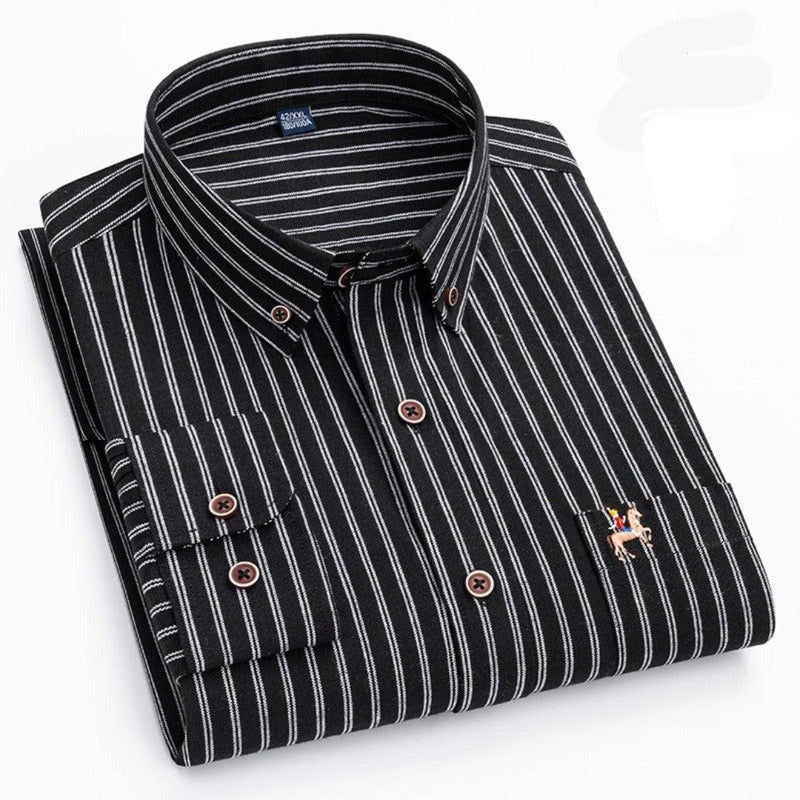 Camisas Masculinas Oxford de Algodão