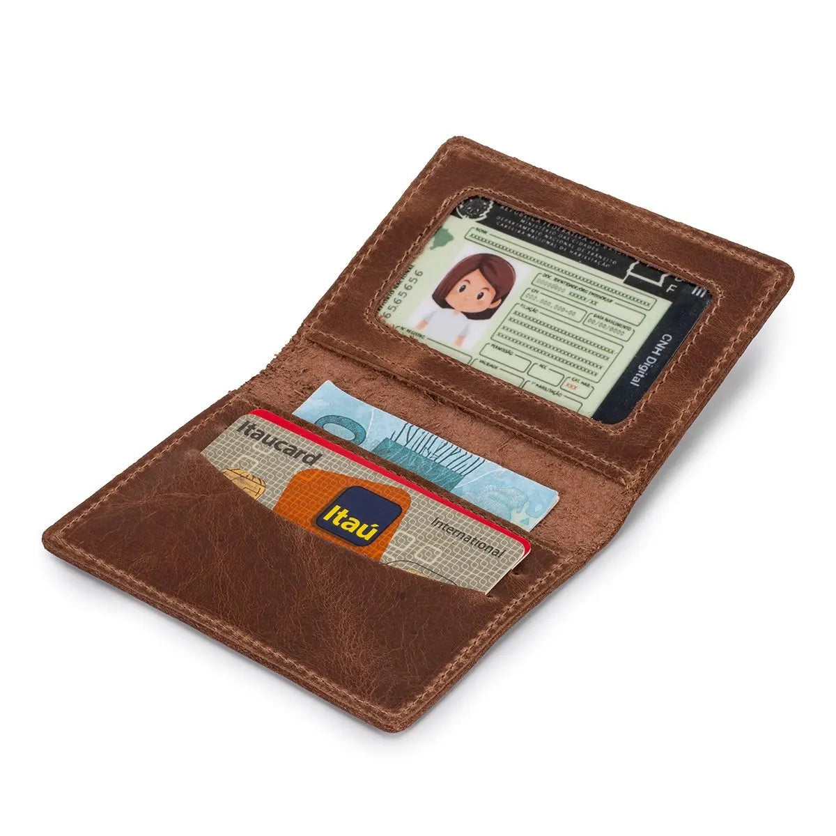 Carteira Masculina Porta Cartão Slim Couro Promoção