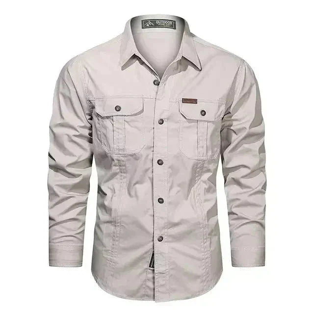 Camisa Masculina Manga Longa Militar