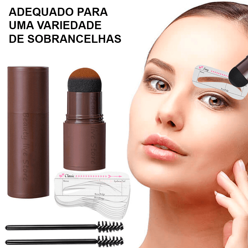 Kit de Modelagem de Sobrancelha com Carimbo à Prova d'Água: Maquiagem 2024 para Sobrancelhas Perfeitas