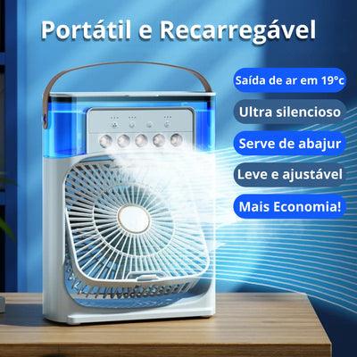 Mini Ar Condicionado e Umidificador Portátil 4 em 1 Fresh Wind: Conforto Personalizado em Qualquer Lugar