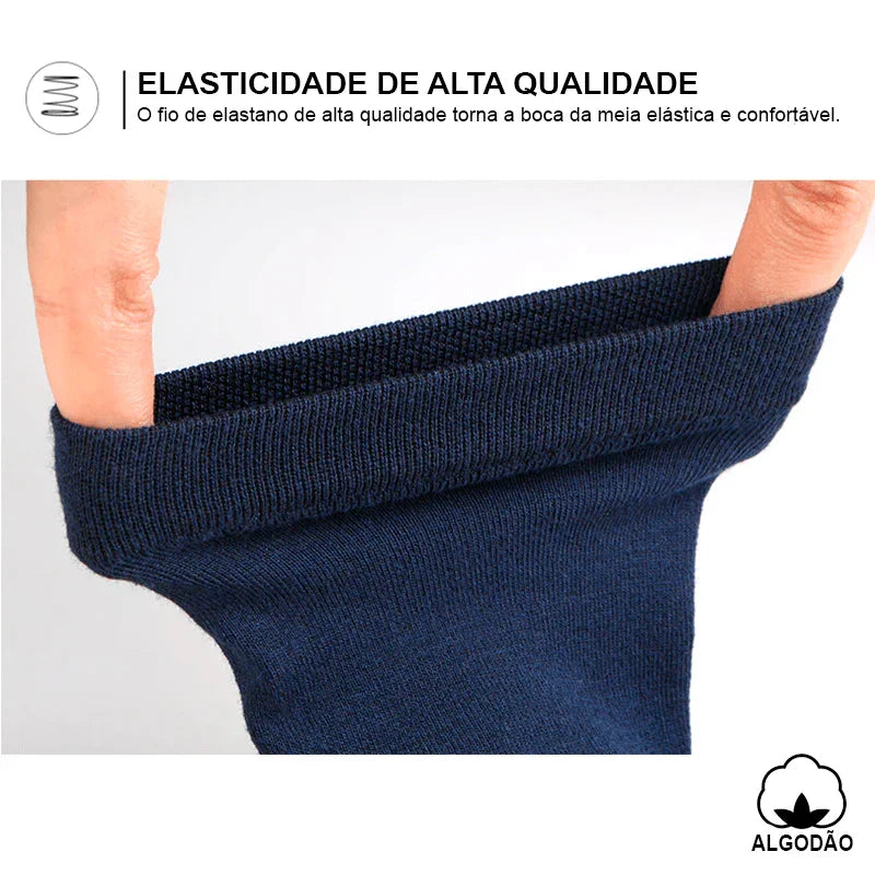 Meias de Algodão Masculinas: Novos Estilos em Pacote com 10 Pares - Loja Universo 4V