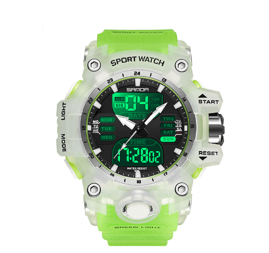 Relógio Esportivo Sanda: Resistente e Funcional, Design Moderno, Ideal para Atividades ao Ar Livre e Treinos, Cronômetro e Alarme Integrados - Loja Universo 4V