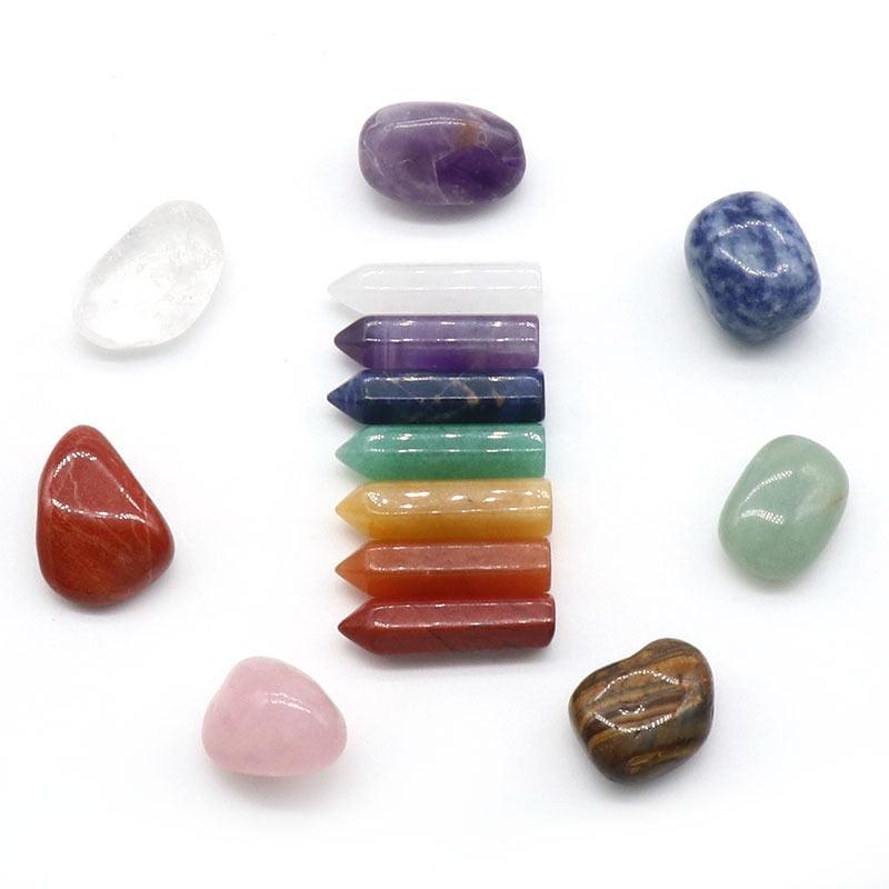 Kit de Pedras Energéticas dos 7 Chakras: Equilíbrio e Harmonia em um Conjunto - Loja Universo 4V