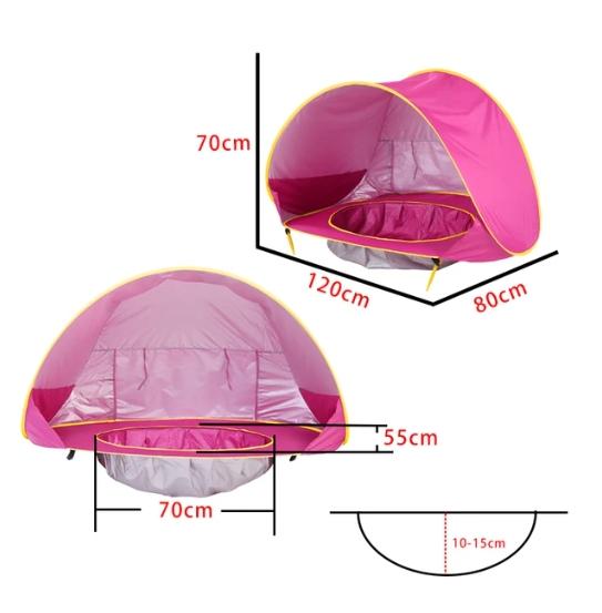 Tenda portátil da praia do bebê com Proteção UV Sun Shelter