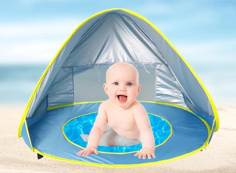 Tenda portátil da praia do bebê com Proteção UV Sun Shelter - Loja Universo 4V