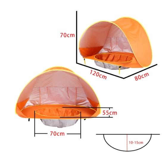 Tenda portátil da praia do bebê com Proteção UV Sun Shelter - Loja Universo 4V