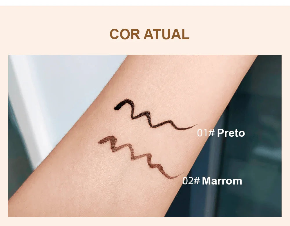 Lápis Delineador Líquido Preto à Prova d'Água: Longa Duração para um Olhar Perfeito - Loja Universo 4V