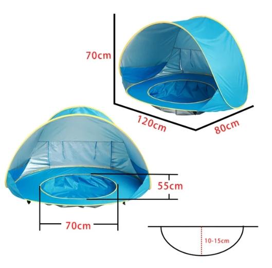 Tenda portátil da praia do bebê com Proteção UV Sun Shelter