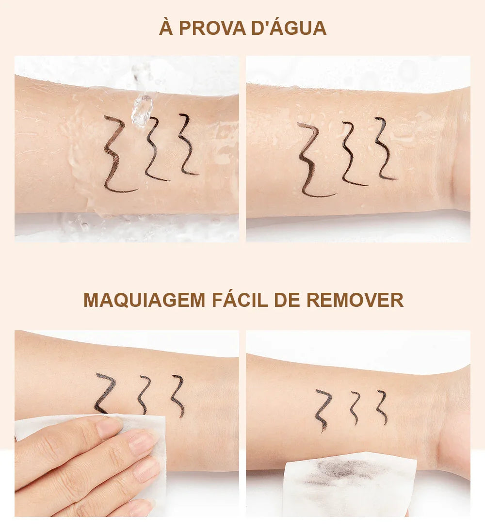 Lápis Delineador Líquido Preto à Prova d'Água: Longa Duração para um Olhar Perfeito - Loja Universo 4V