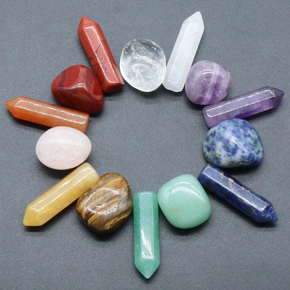 Kit de Pedras Energéticas dos 7 Chakras: Equilíbrio e Harmonia em um Conjunto - Loja Universo 4V