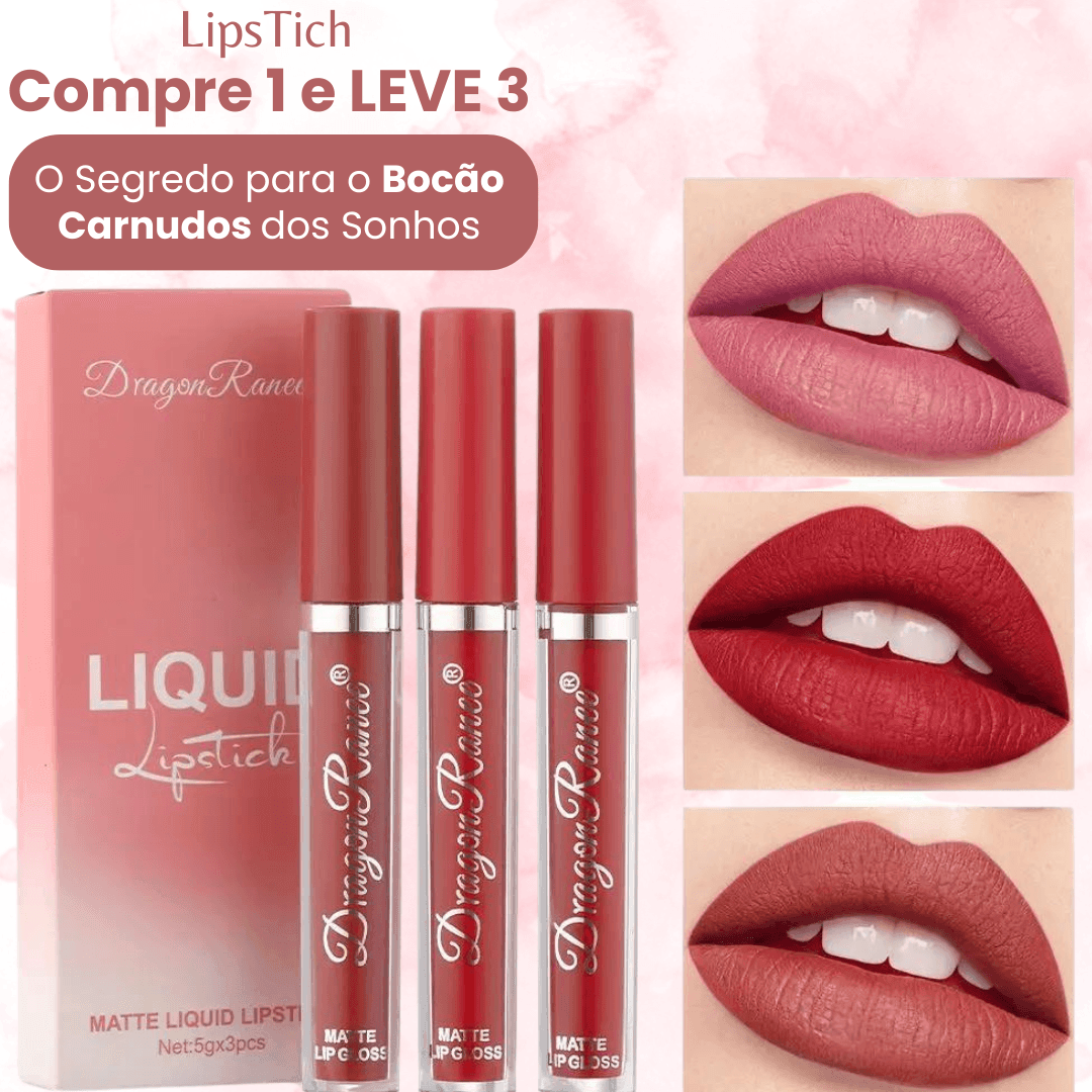 LipsTick™ 3: Bálsamo Labial Revitalizante para os Lábios - Hidratação Intensa - Loja Universo 4V