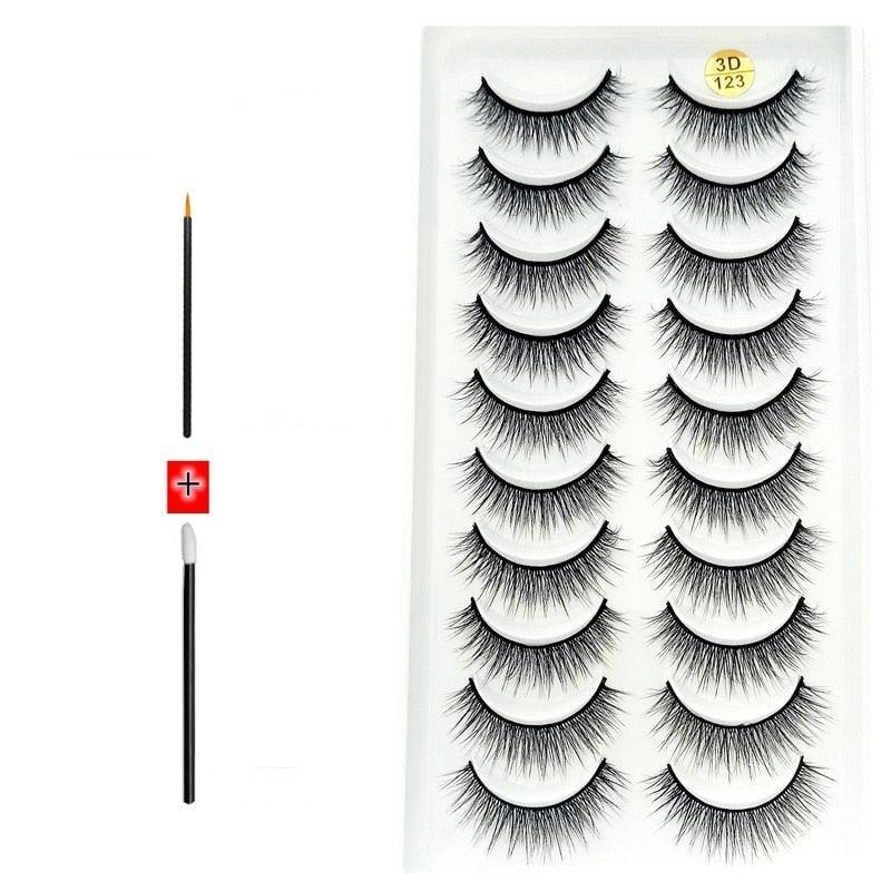 Novo Kit com 10 Pares de Cílios Longos: Realce Seu Olhar com Volume e Elegância - Loja Universo 4V