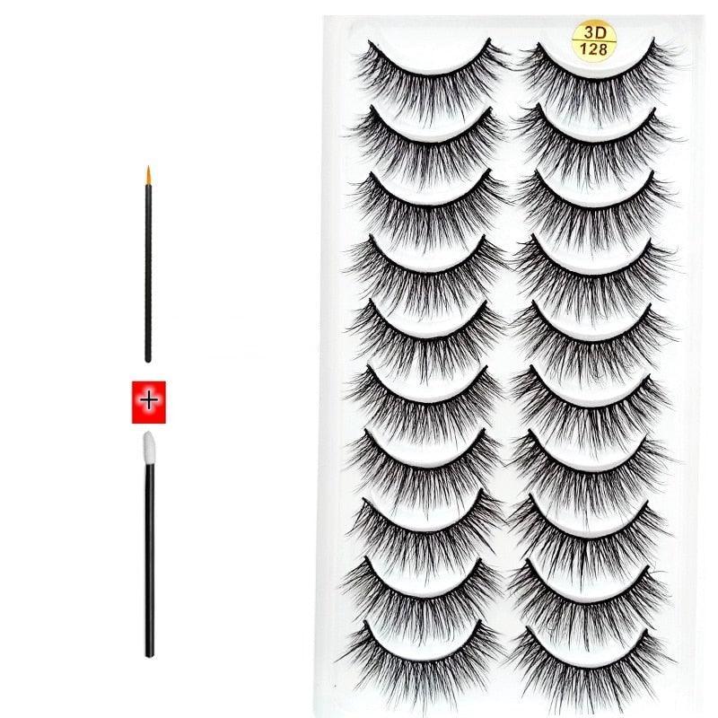 Novo Kit com 10 Pares de Cílios Longos: Realce Seu Olhar com Volume e Elegância - Loja Universo 4V