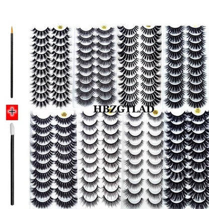 Novo Kit com 10 Pares de Cílios Longos: Realce Seu Olhar com Volume e Elegância - Loja Universo 4V