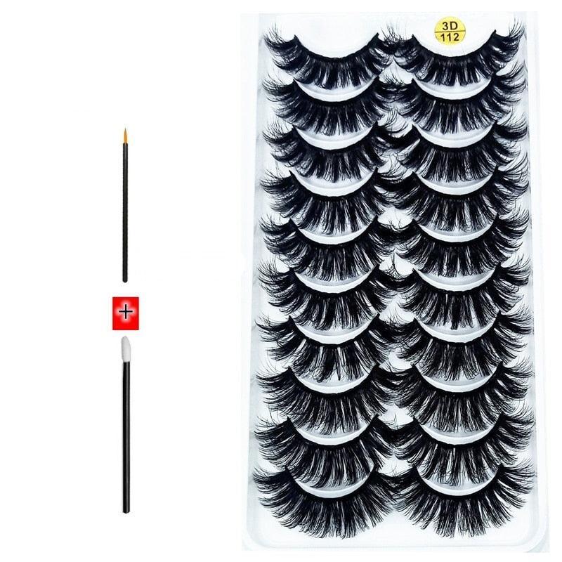 Novo Kit com 10 Pares de Cílios Longos: Realce Seu Olhar com Volume e Elegância - Loja Universo 4V
