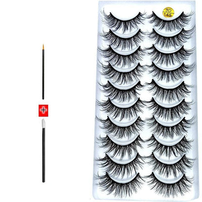 Novo Kit com 10 Pares de Cílios Longos: Realce Seu Olhar com Volume e Elegância - Loja Universo 4V