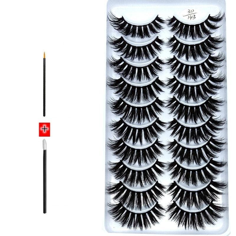 Novo Kit com 10 Pares de Cílios Longos: Realce Seu Olhar com Volume e Elegância - Loja Universo 4V