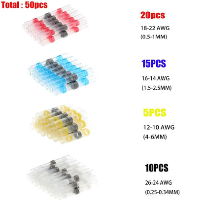 Conectores de Fio de Vedação de Solda à Prova D'água: Segurança Garantida em Qualquer Quantidade - Loja Universo 4V