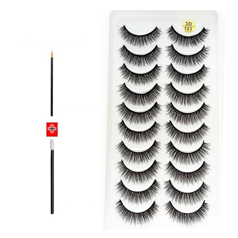 Novo Kit com 10 Pares de Cílios Longos: Realce Seu Olhar com Volume e Elegância - Loja Universo 4V
