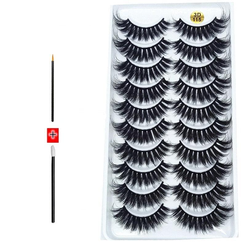 Novo Kit com 10 Pares de Cílios Longos: Realce Seu Olhar com Volume e Elegância - Loja Universo 4V