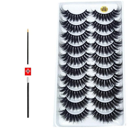 Novo Kit com 10 Pares de Cílios Longos: Realce Seu Olhar com Volume e Elegância - Loja Universo 4V