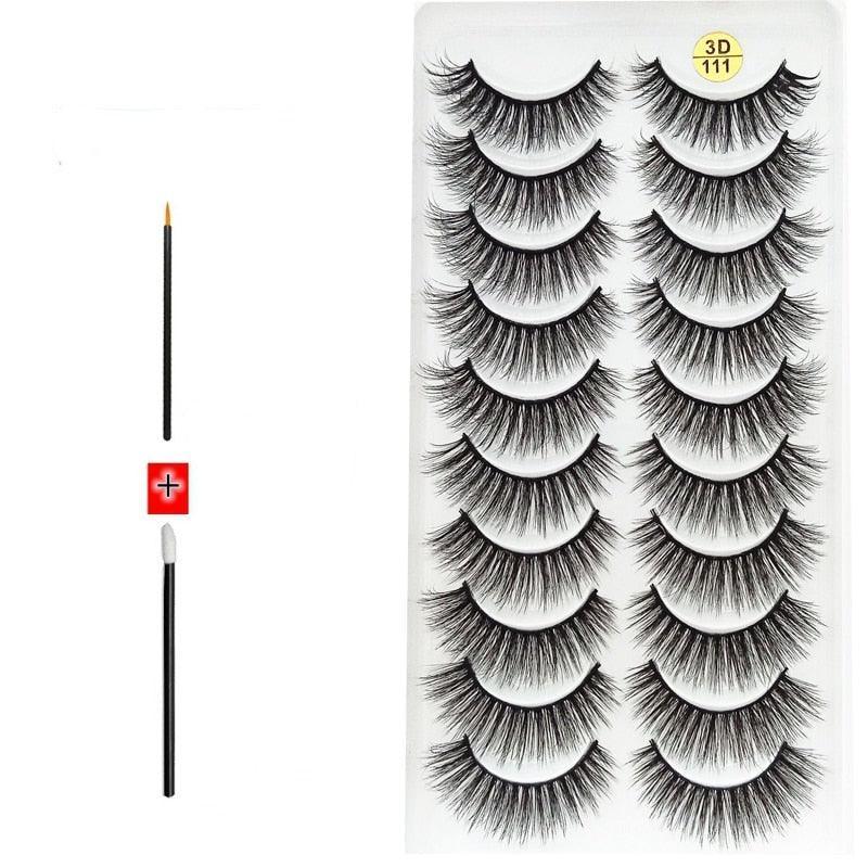 Novo Kit com 10 Pares de Cílios Longos: Realce Seu Olhar com Volume e Elegância - Loja Universo 4V