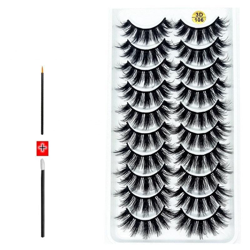 Novo Kit com 10 Pares de Cílios Longos: Realce Seu Olhar com Volume e Elegância - Loja Universo 4V