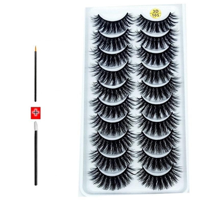 Novo Kit com 10 Pares de Cílios Longos: Realce Seu Olhar com Volume e Elegância - Loja Universo 4V