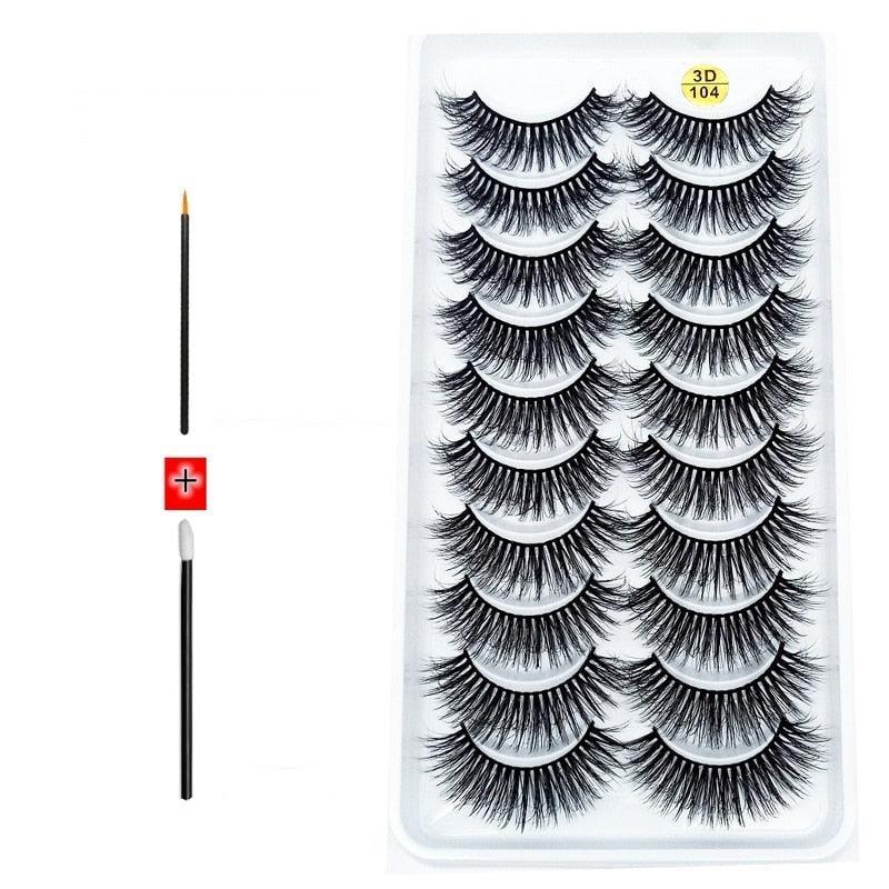 Novo Kit com 10 Pares de Cílios Longos: Realce Seu Olhar com Volume e Elegância - Loja Universo 4V