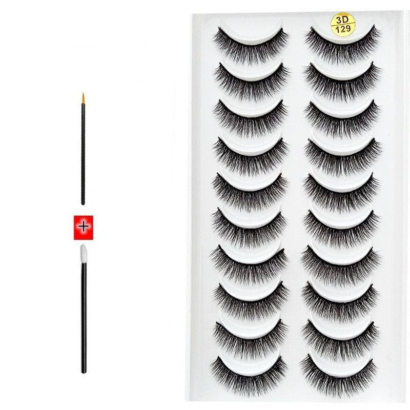 Novo Kit com 10 Pares de Cílios Longos: Realce Seu Olhar com Volume e Elegância - Loja Universo 4V