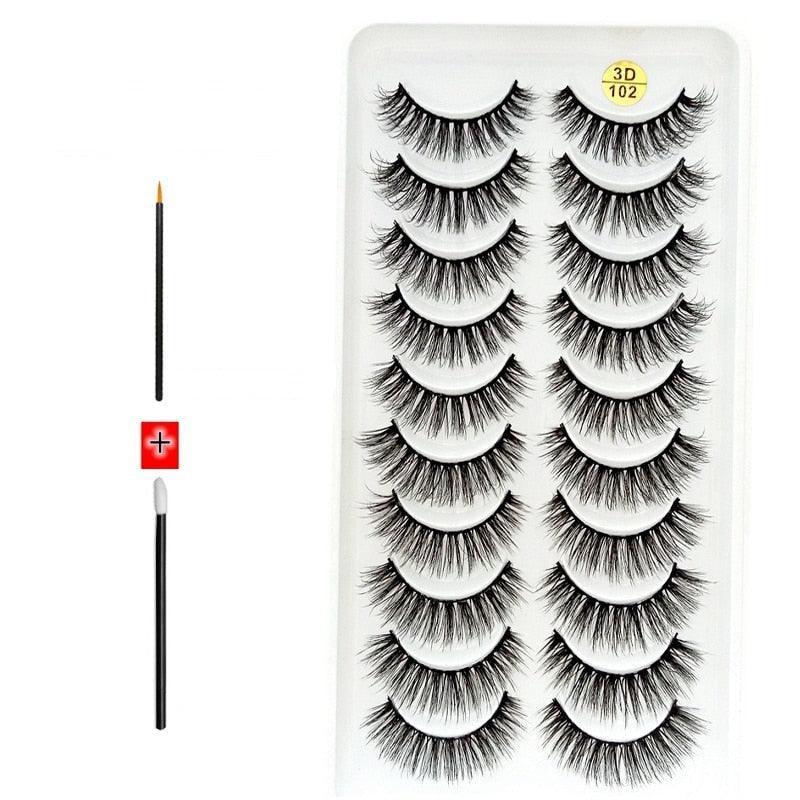 Novo Kit com 10 Pares de Cílios Longos: Realce Seu Olhar com Volume e Elegância - Loja Universo 4V