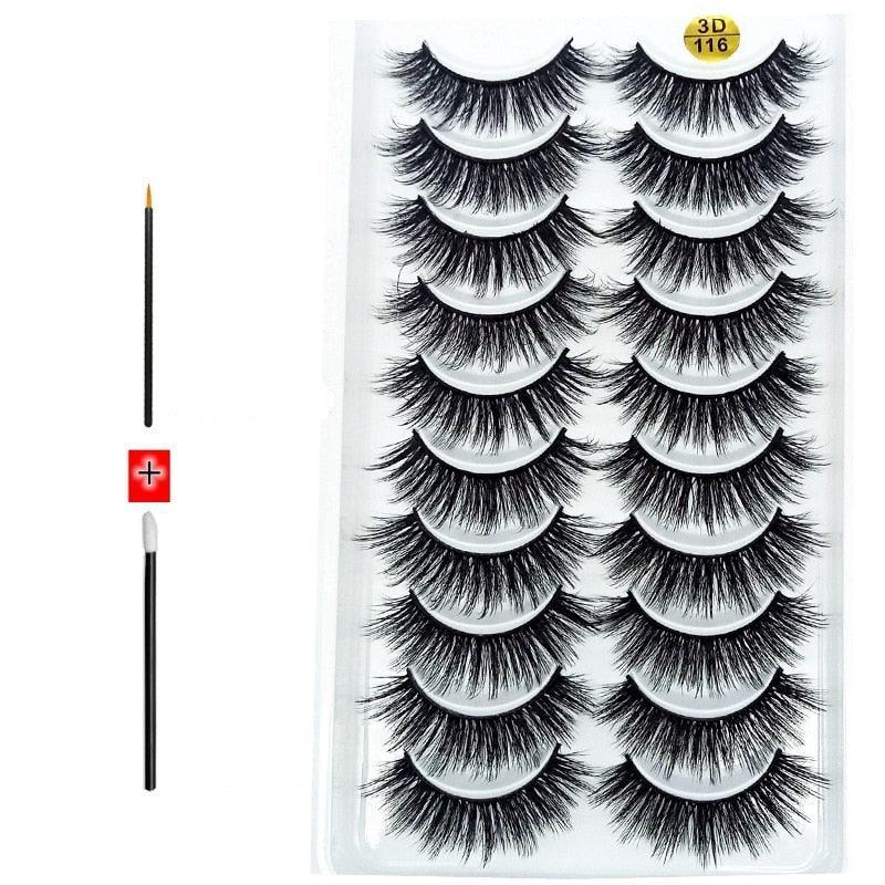 Novo Kit com 10 Pares de Cílios Longos: Realce Seu Olhar com Volume e Elegância - Loja Universo 4V