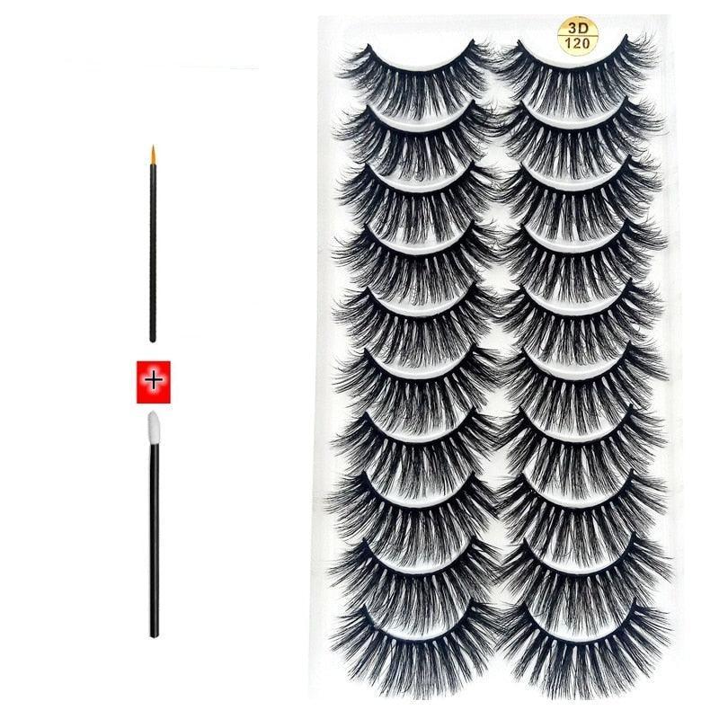 Novo Kit com 10 Pares de Cílios Longos: Realce Seu Olhar com Volume e Elegância - Loja Universo 4V