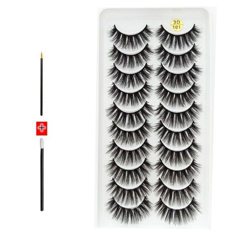 Novo Kit com 10 Pares de Cílios Longos: Realce Seu Olhar com Volume e Elegância - Loja Universo 4V