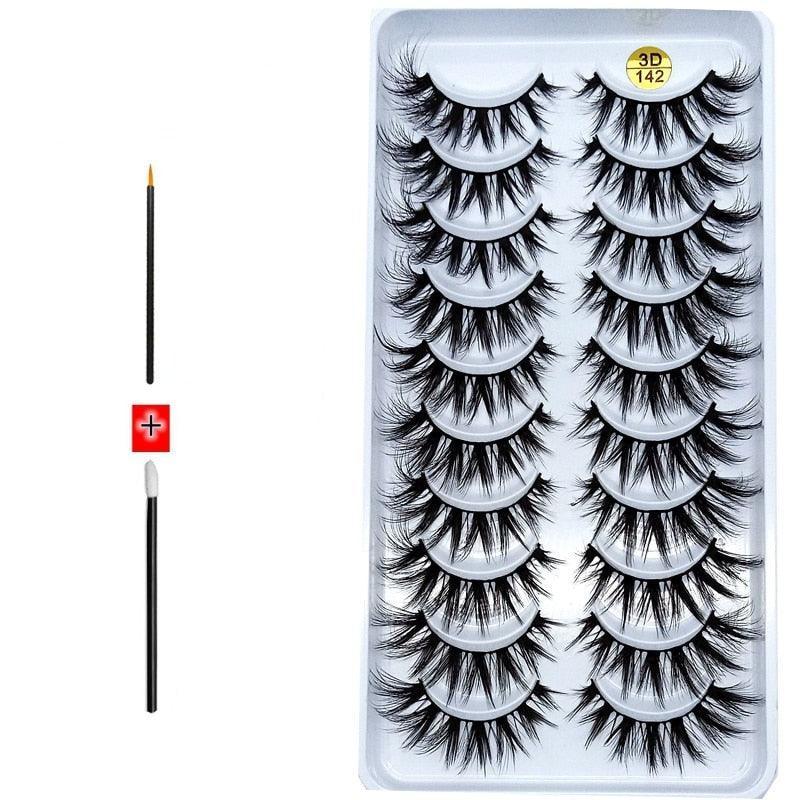 Novo Kit com 10 Pares de Cílios Longos: Realce Seu Olhar com Volume e Elegância - Loja Universo 4V