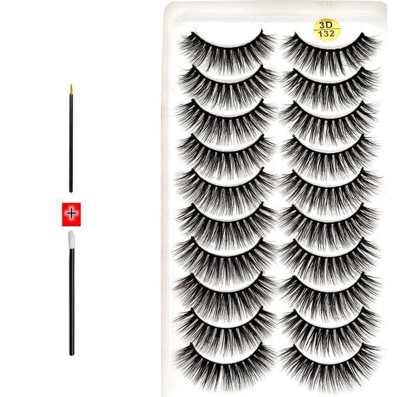 Novo Kit com 10 Pares de Cílios Longos: Realce Seu Olhar com Volume e Elegância - Loja Universo 4V