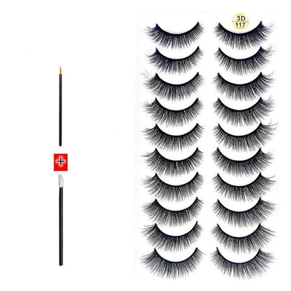 Novo Kit com 10 Pares de Cílios Longos: Realce Seu Olhar com Volume e Elegância - Loja Universo 4V