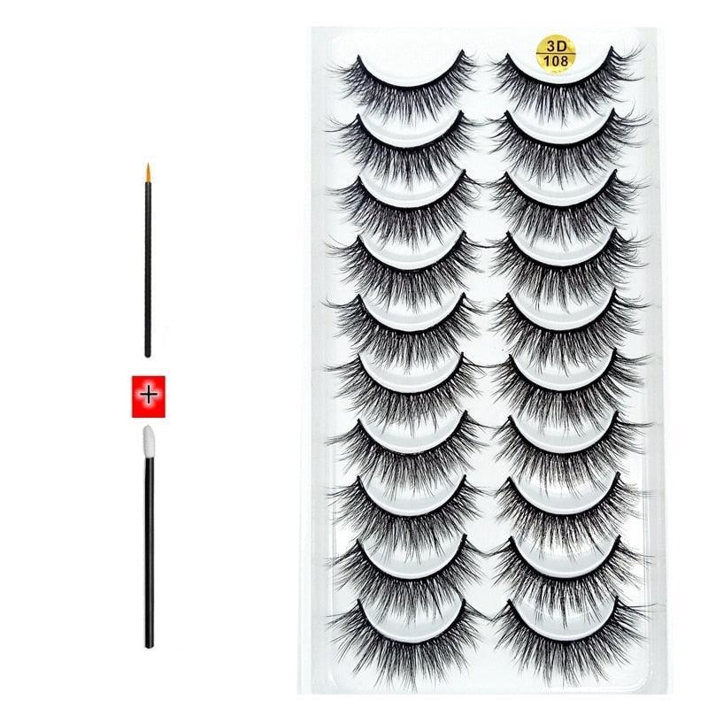 Novo Kit com 10 Pares de Cílios Longos: Realce Seu Olhar com Volume e Elegância - Loja Universo 4V