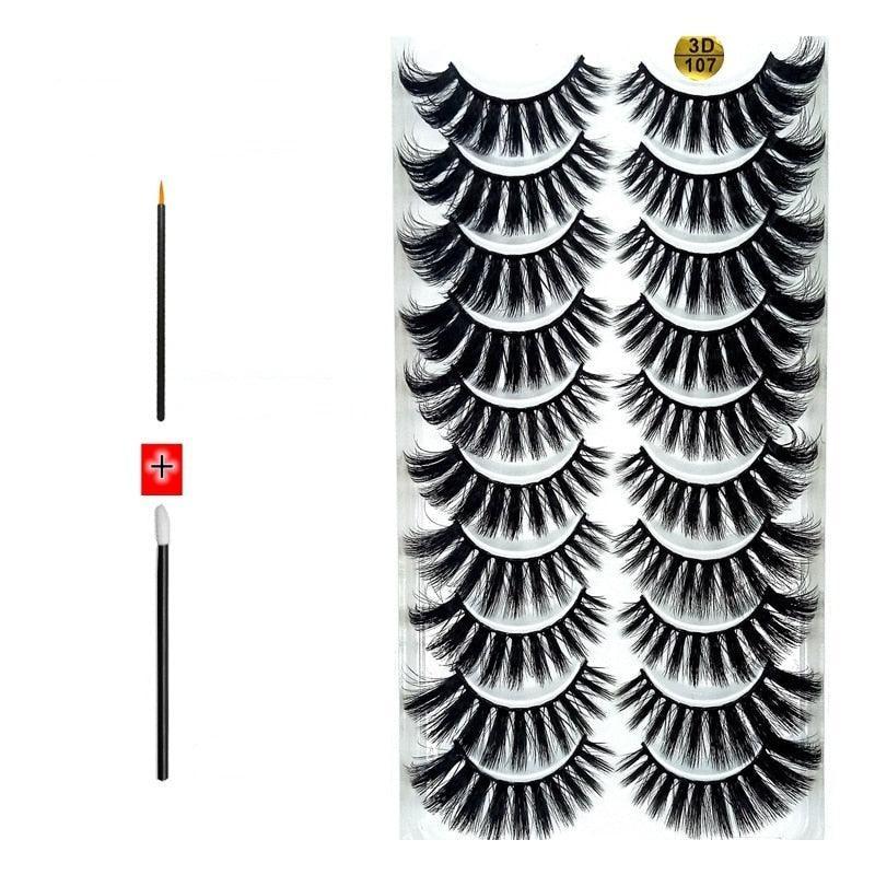 Novo Kit com 10 Pares de Cílios Longos: Realce Seu Olhar com Volume e Elegância - Loja Universo 4V