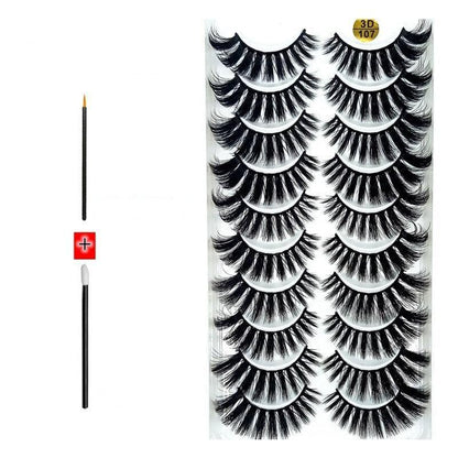 Novo Kit com 10 Pares de Cílios Longos: Realce Seu Olhar com Volume e Elegância - Loja Universo 4V