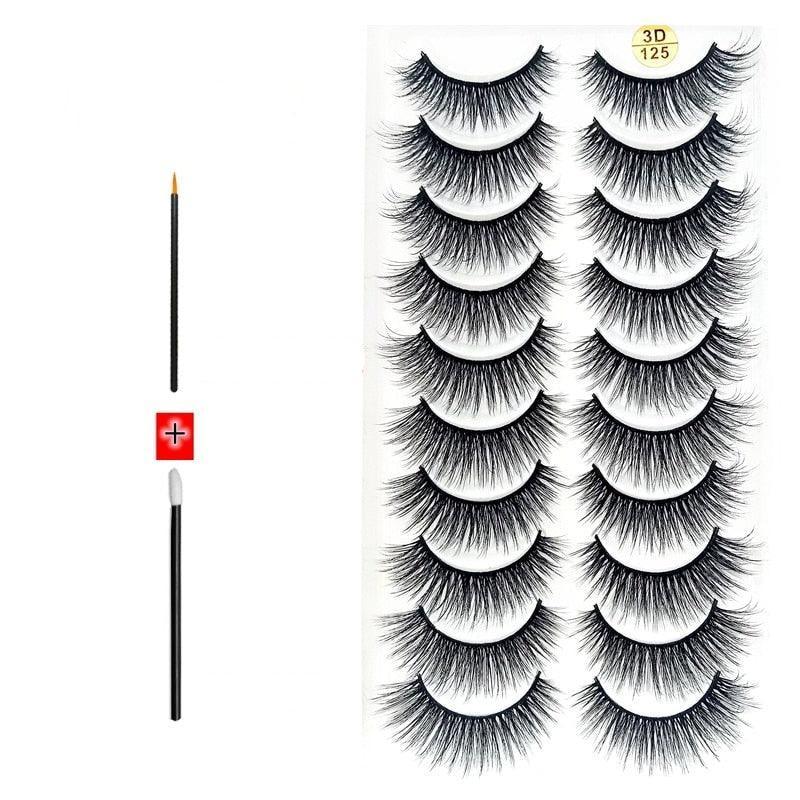 Novo Kit com 10 Pares de Cílios Longos: Realce Seu Olhar com Volume e Elegância - Loja Universo 4V