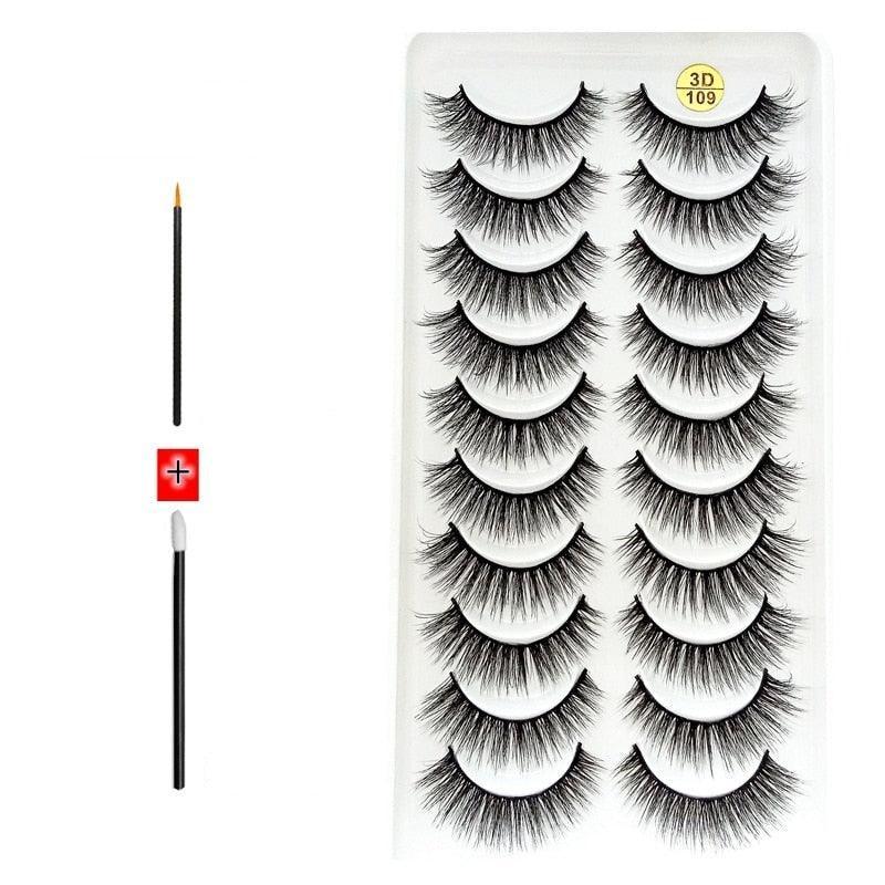 Novo Kit com 10 Pares de Cílios Longos: Realce Seu Olhar com Volume e Elegância - Loja Universo 4V