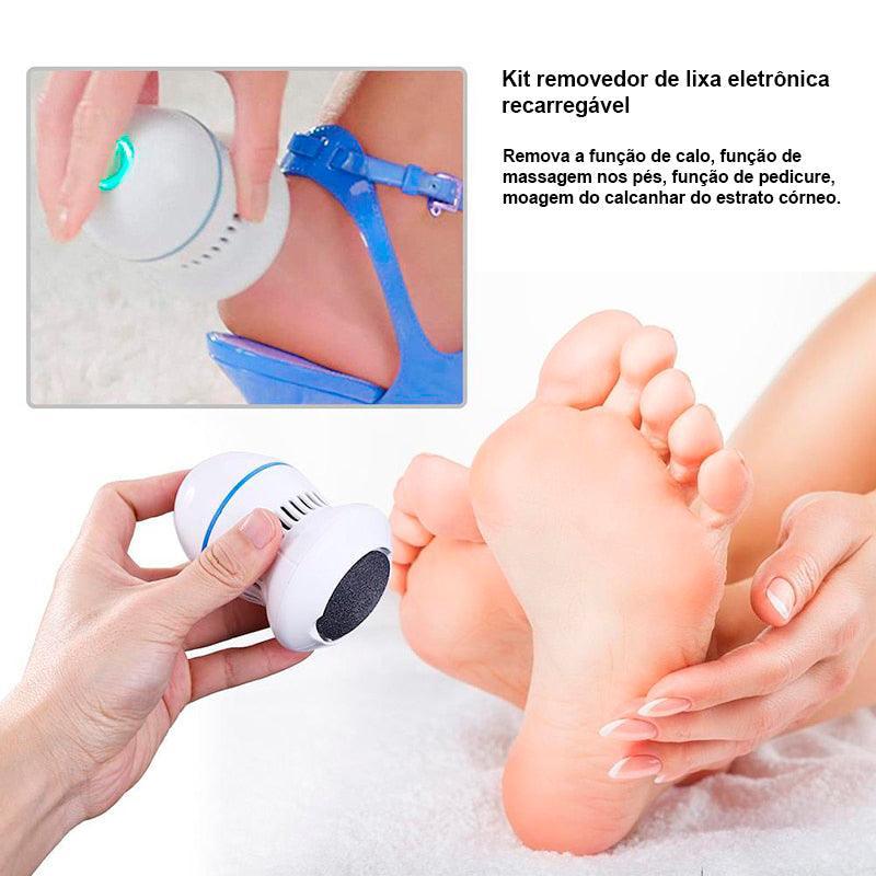 Removedor de Calos Elétrico para os Pés: Ferramenta de Pedicure Eficiente e Confortável - Loja Universo 4V