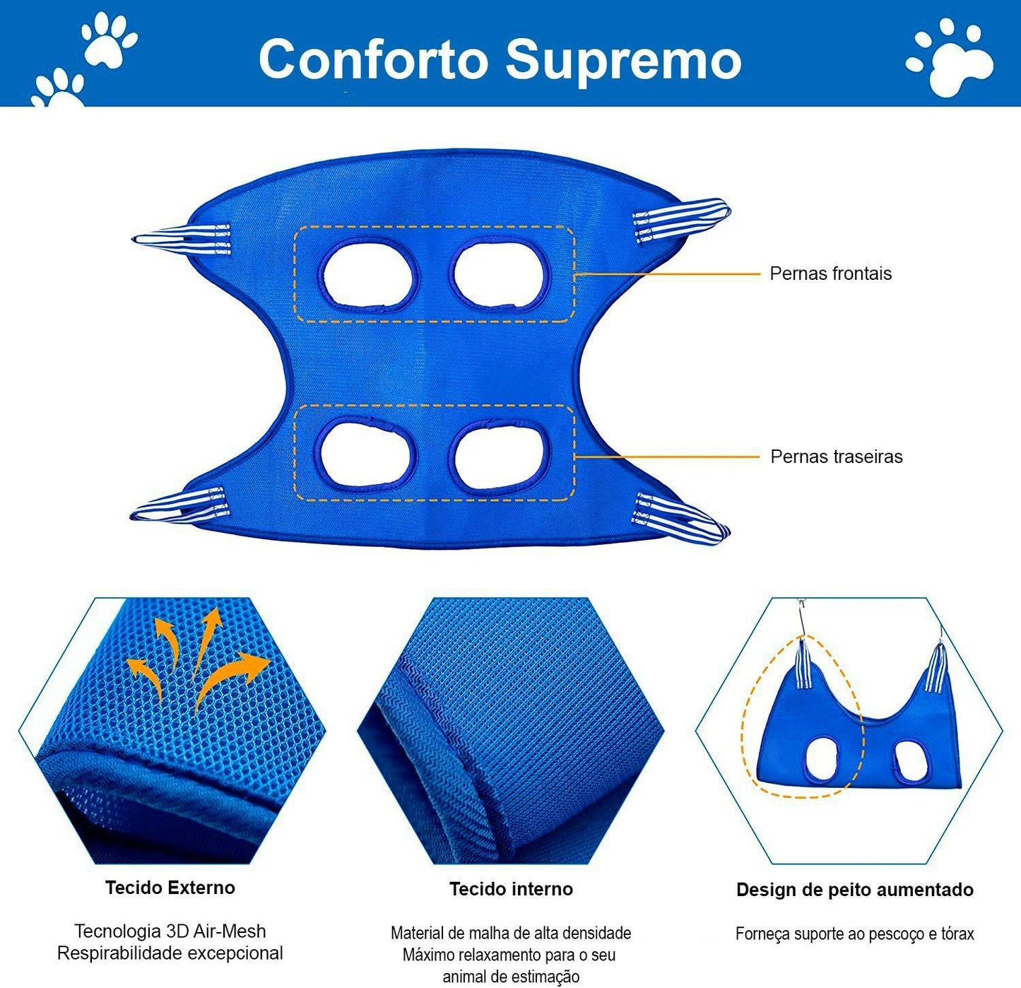 Rede para Pendurar Animais de Estimação: Descanso Suspenso para Pets, Resistente e Confortável, Ideal para Gatos e Cães de Pequeno e Médio Porte - Loja Universo 4V