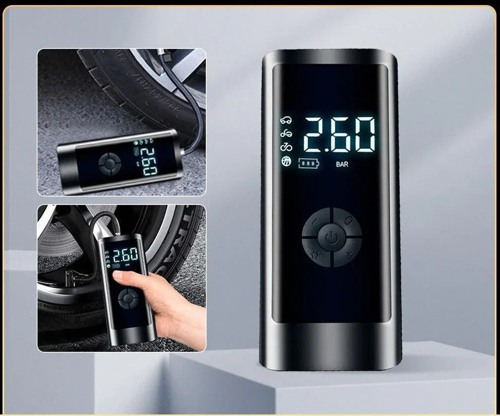 Compressor de Ar de Carro sem Fio 15000mAh: Inflação Rápida e Display Digital - Loja Universo 4V