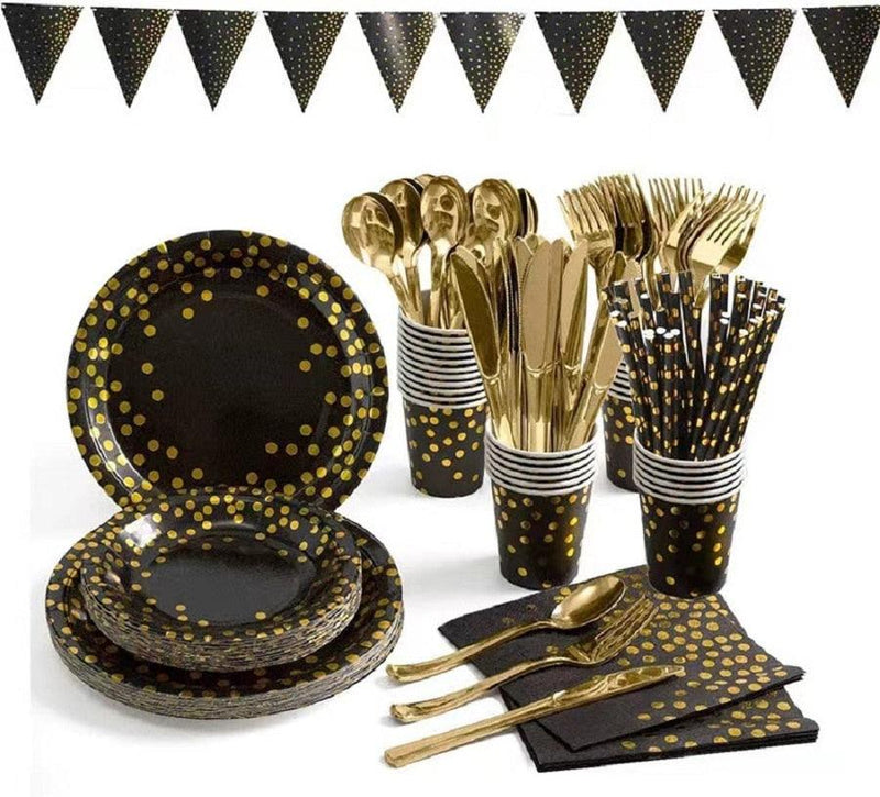 Kit Festa com Toalha de Mesa, Pratos, Copos e Talheres Descartáveis: Conveniência para suas Celebrações